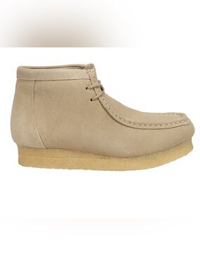 Roper Women's Sand Suede Gum Sticker Chukka Boots NIB Size 8.5 Moc Toe Flat Sole